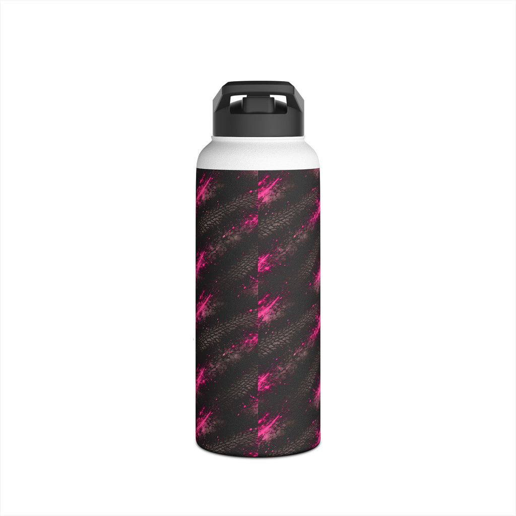Dirtista Tire & Hot Pink Galaxy Stainless Steel Water Bottle