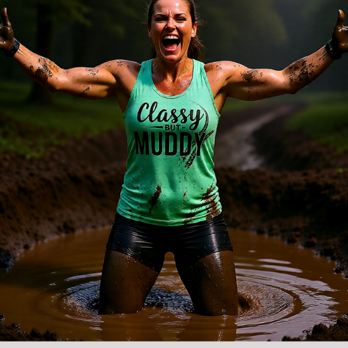 Classy But Muddy Tank Top — Funny Equestrian / Riding Tank